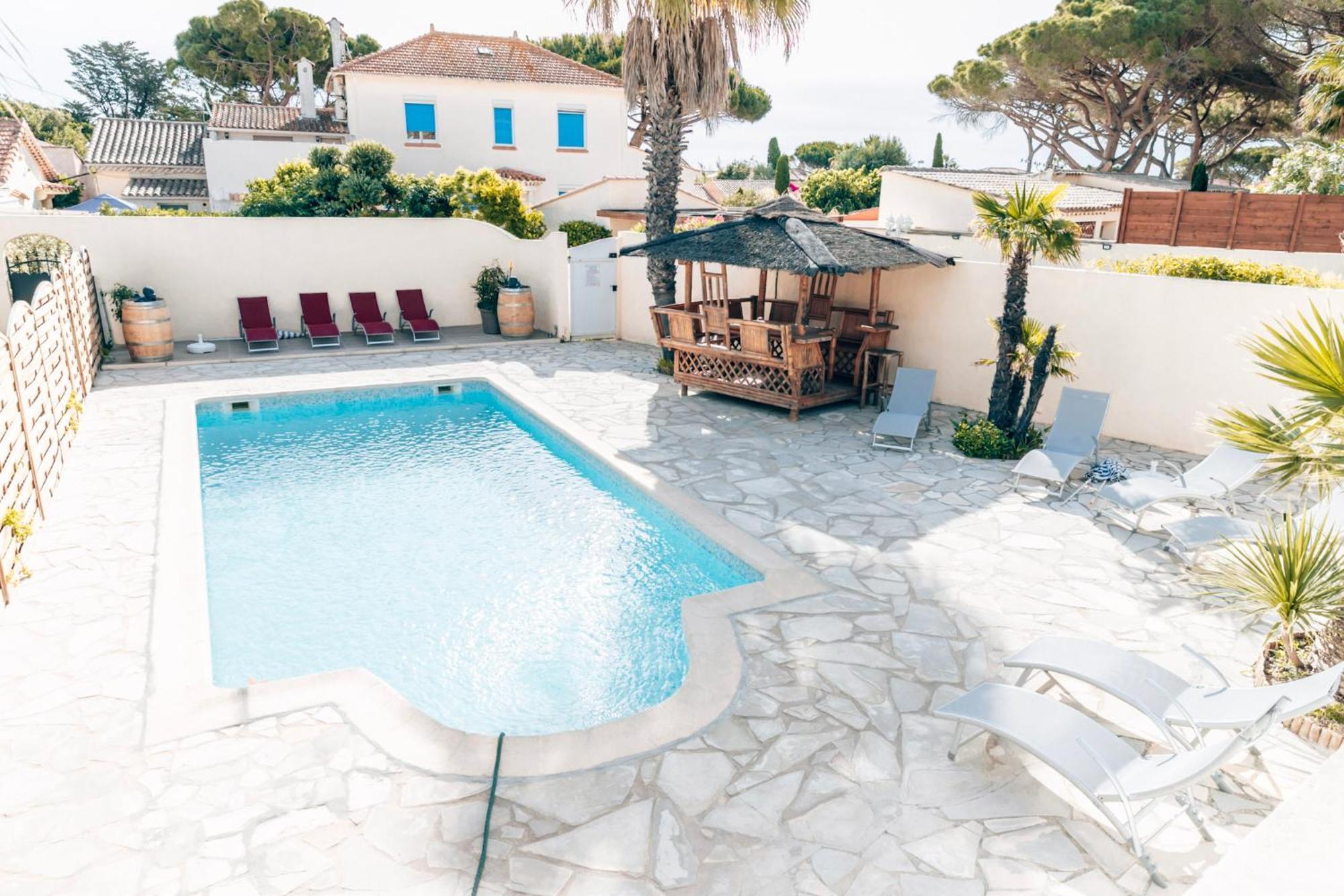 Reve D'Azur, 2 Chambres, Maison Julia En Bord De Mer A La Nartelle, Piscine Partagee, Parking & Terrasse Bbq, Wifi Et Draps Inclus Plage A Pied Sainte-Maxime Eksteriør billede